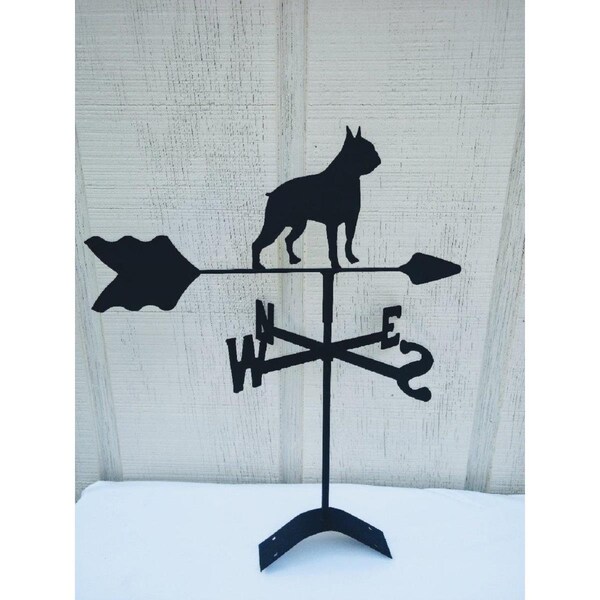 The Lazy Scroll Boston Terrier Roof Mount Weathervane bostonroof - main